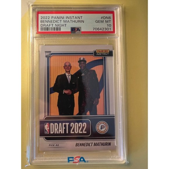 2022 Panini Instant #DN6 Draft Night Bennedict Mathurin PSA 10 GEM